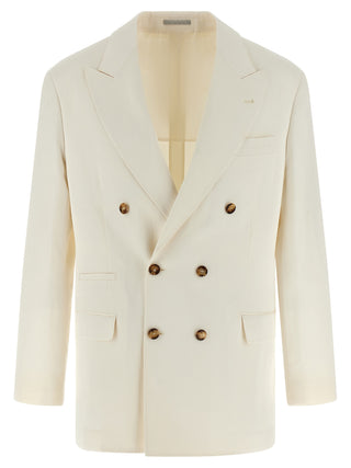 Blazer blanco de seda