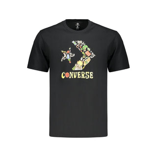 Camiseta negra de algodón para hombre
