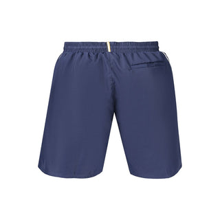 Blue Polyester Men's Swimwear