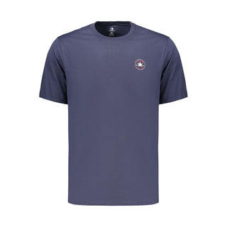Camiseta azul de algodón para hombre