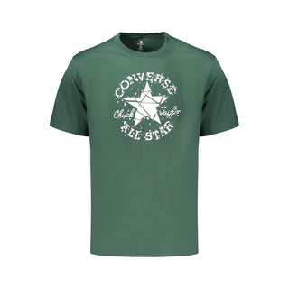 Camiseta de algodón verde para hombre