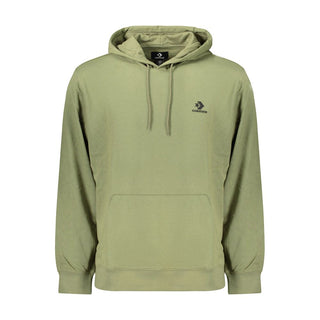 Sudadera con capucha verde de algodón para hombre