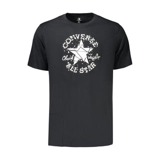 Camiseta negra de algodón para hombre