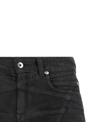 Black Cotton Bermuda Shorts