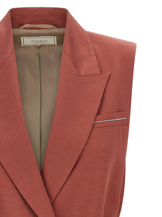 Multicolor Viscose Sleeveless Jacket