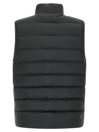 Black Polyester Sleeveless Jacket
