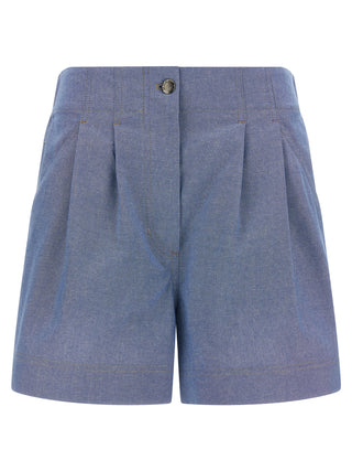 Bermudas de algodón azul