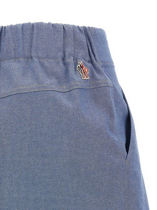 Blue Cotton Bermuda Shorts