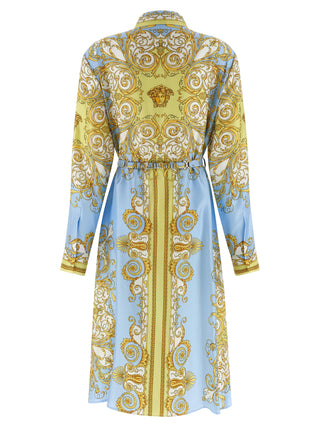 Blue Silk Midi Dress