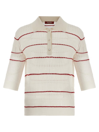 White Silk Polo Shirt