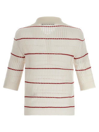 White Silk Polo Shirt