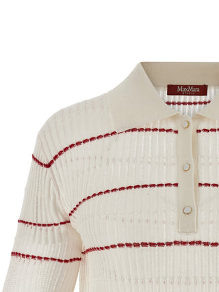 White Silk Polo Shirt