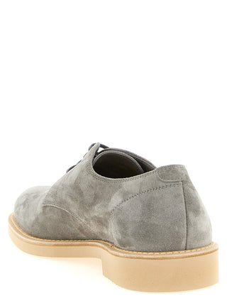 Gray Leather Oxfords And Derbies