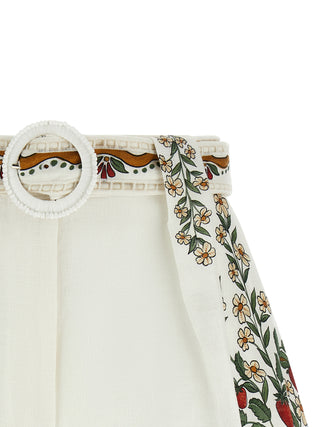 White Viscose Bermuda Shorts