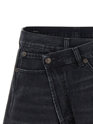 Black Cotton Bermuda Shorts