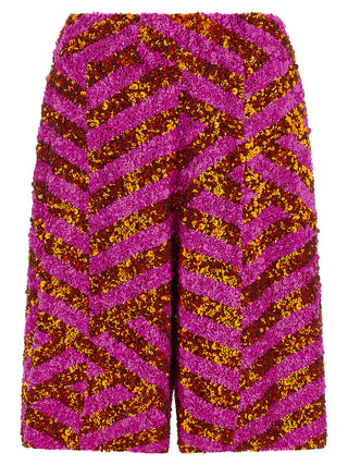 Multicolor Viscose Bermuda Shorts