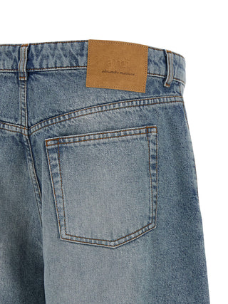 Bermudas de algodón azul