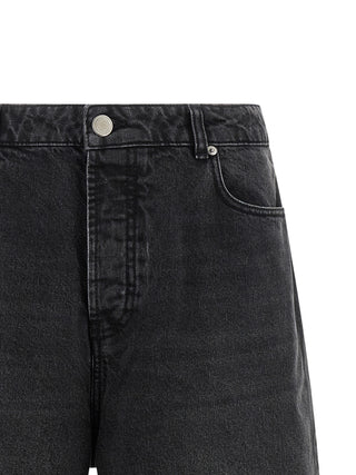 Black Cotton Bermuda Shorts