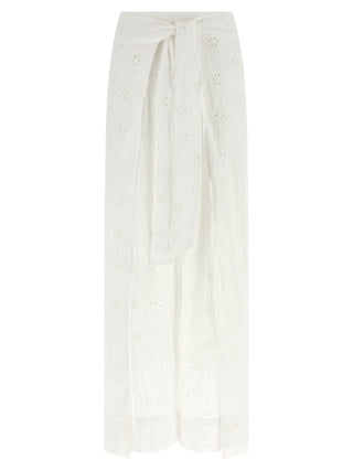 White Cotton Casual Pants