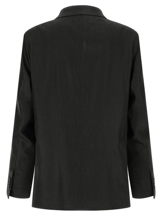 Black Linen Two-Piece Suit