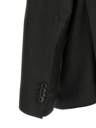 Black Linen Two-Piece Suit