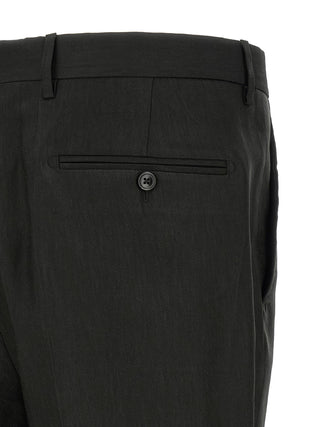 Black Linen Two-Piece Suit