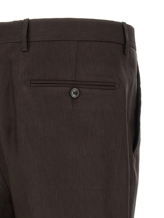 Brown Linen Two-Piece Suit