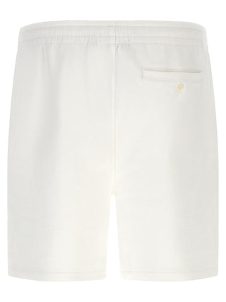White Cotton Bermuda Shorts