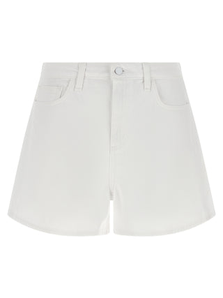 White Cotton Bermuda Shorts