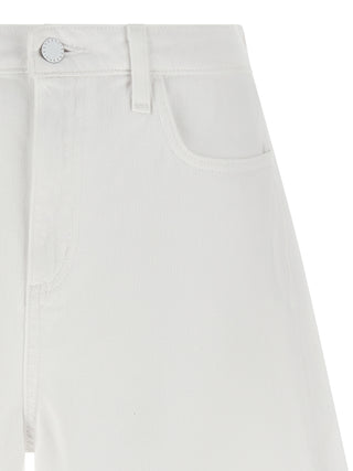 White Cotton Bermuda Shorts
