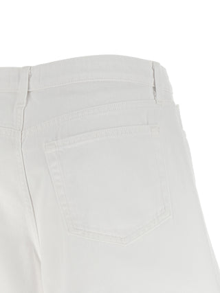 White Cotton Bermuda Shorts