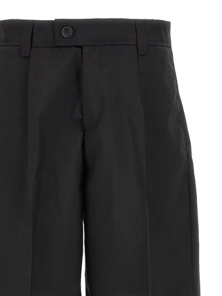 Black Wool Bermuda Shorts