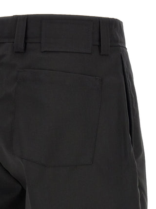 Black Wool Bermuda Shorts