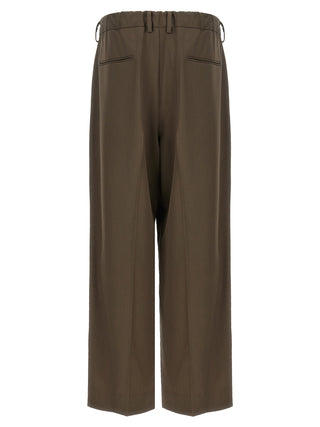Pantalones casuales marrones de lana