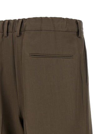 Pantalones casuales marrones de lana
