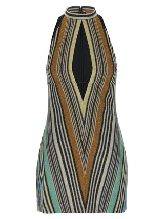 Multicolor Viscose Short Dress