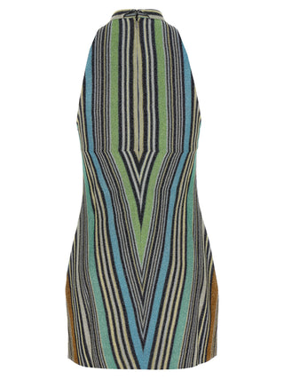 Multicolor Viscose Short Dress
