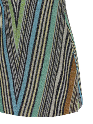 Multicolor Viscose Short Dress