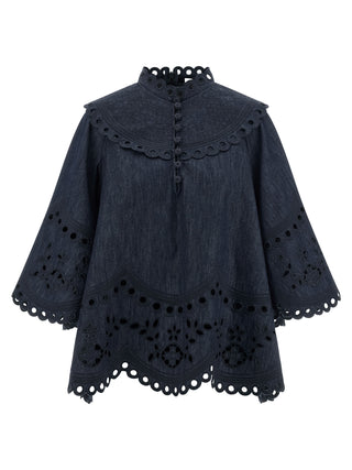 Blue Cotton Blouse
