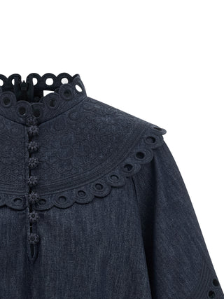 Blue Cotton Blouse