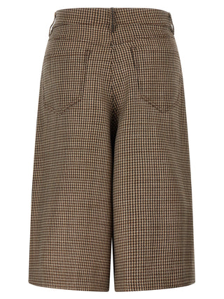 Brown Virgin Wool Bermuda Shorts
