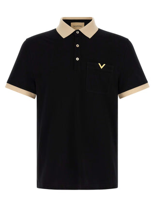 Bicolor Cotton Polo Shirt