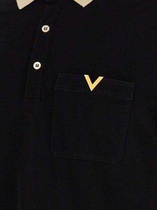 Bicolor Cotton Polo Shirt