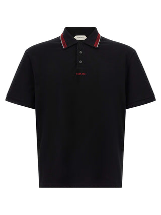 Black Cotton Polo Shirt