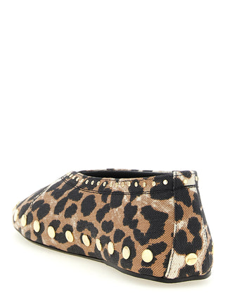 Multicolor Cotton Ballet Flats
