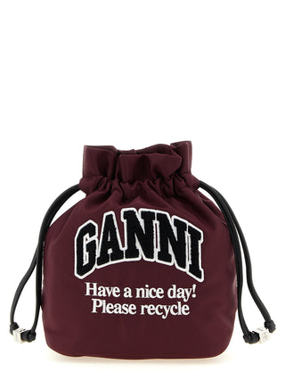 Bordeaux Recycled Polyamide Clutch Bag