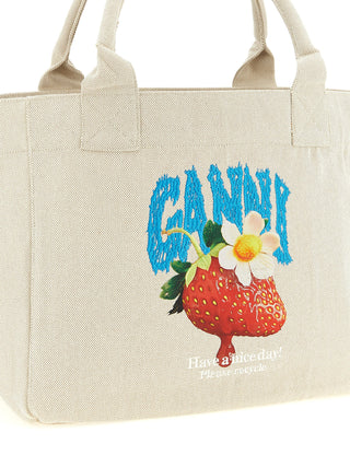 Bolsa tote de algodón reciclado beige