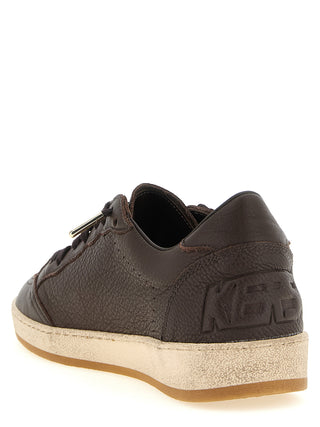 Brown Cowhide Low Top Sneakers