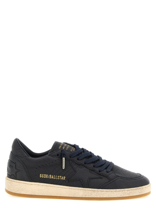Blue Cowhide Low Top Sneakers