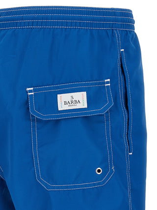 Blue Polyester Swim Shorts
